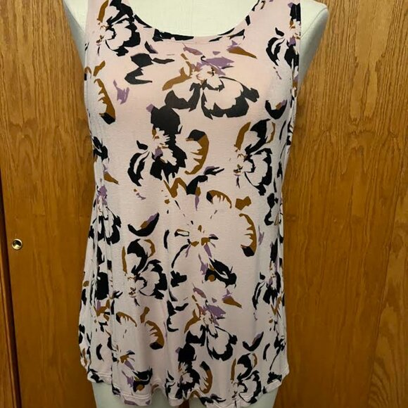 Nine West Essential Printed Scoop Neck Tank (Soft Spun) - Picture 1 of 6